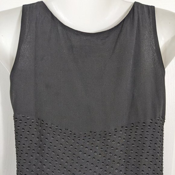 CHLOÉ RARE Black 100% Silk Chiffon Front Ruffle Layered Ruffled Hem Dress - 6 - Picture 10 of 14